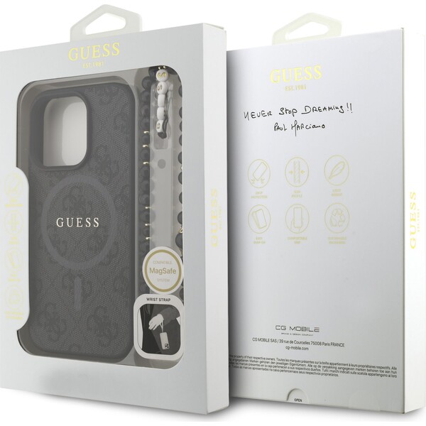 Guess-PU-Leather-4G-Colored-Ring-Strap-MagSafe-kryt-iPhone-16-Pro-cerny