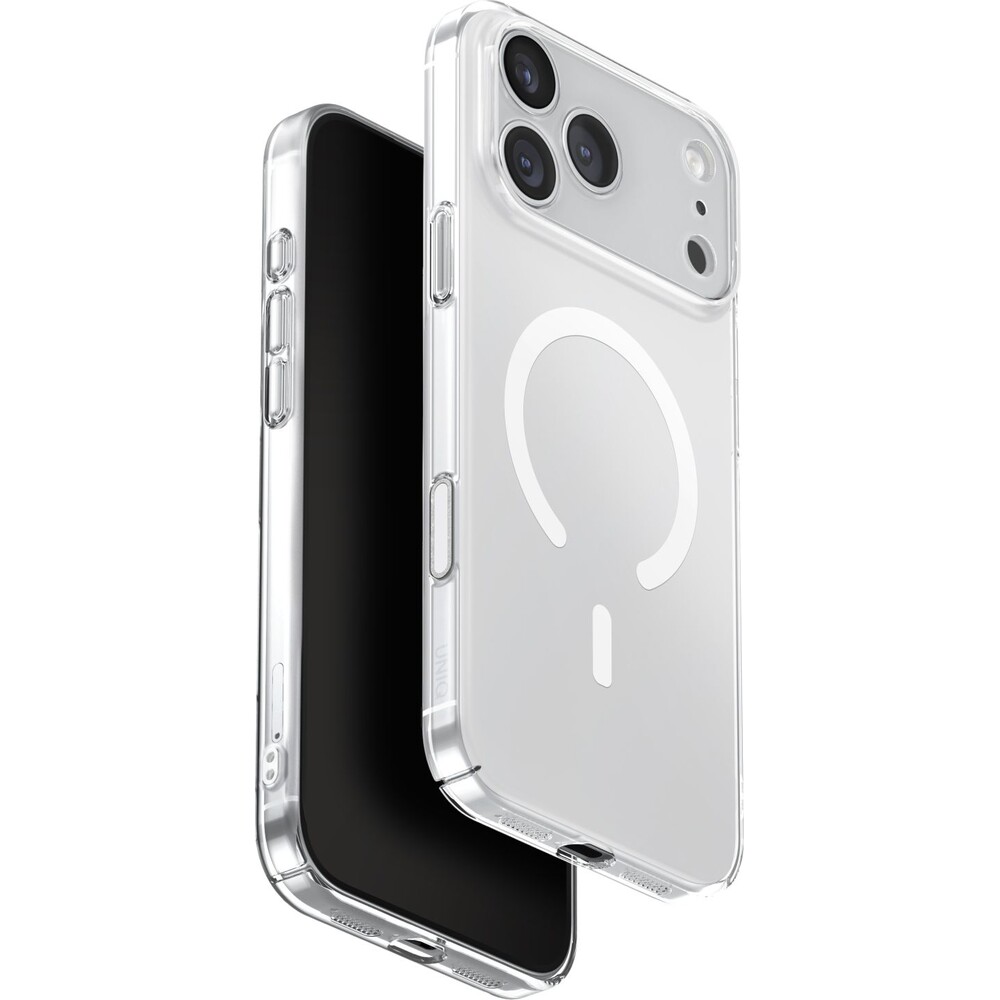 UNIQ-Airsuit-MagClick-MagSafe-kryt-iPhone-17-Pro-Max-Glossy-Clear-White