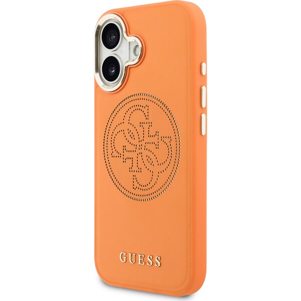 Guess-PU-Perforated-4G-Logo-MagSafe-kryt-iPhone-17-oranzovy