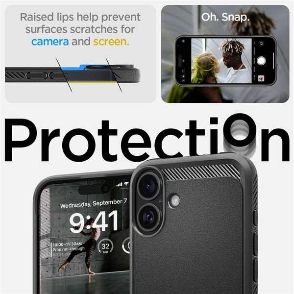 Spigen-Rugged-Armor-MagSafe-kryt-iPhone-16-matte-black