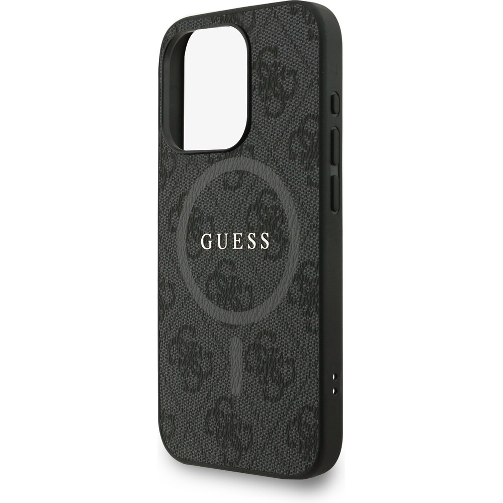 Guess-PU-Leather-4G-Colored-Ring-Strap-MagSafe-kryt-iPhone-15-Pro-cerny