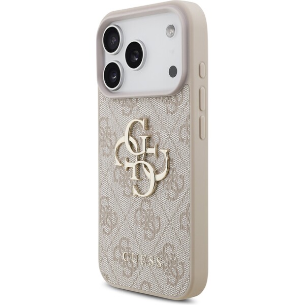 Guess-PU-4G-Metal-Logo-Strap-kryt-iPhone-17-Pro-ruzovy