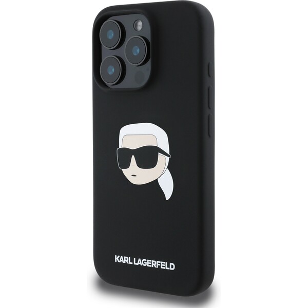 Karl-Lagerfeld-Liquid-Silicone-Karl-Head-MagSafe-kryt-iPhone-16-Pro-cerny