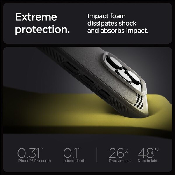 Spigen-Rugged-Armor-MagSafe-kryt-iPhone-16-Pro-Max-gray