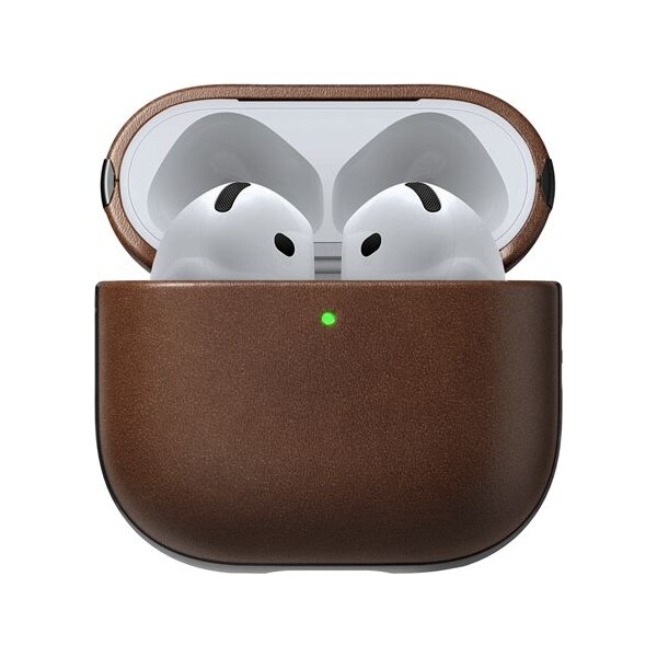 Nomad-Modern-Leather-pouzdro-Apple-Airpods-4-tmave-hnede