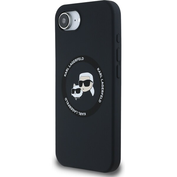 Karl-Lagerfeld-Liquid-Silicone-K-CH-Heads-MagSafe-kryt-iPhone-17e-16e-cerny