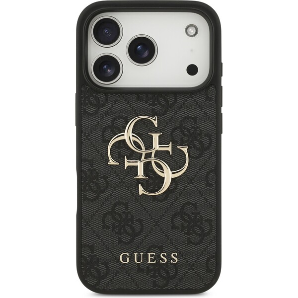 Guess-PU-4G-Metal-Logo-kryt-iPhone-17-Pro-sedy