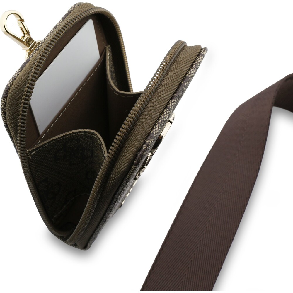 Guess-Crossbody-Popruh-PU-4G-Metal-Logo-Penezenka-hneda