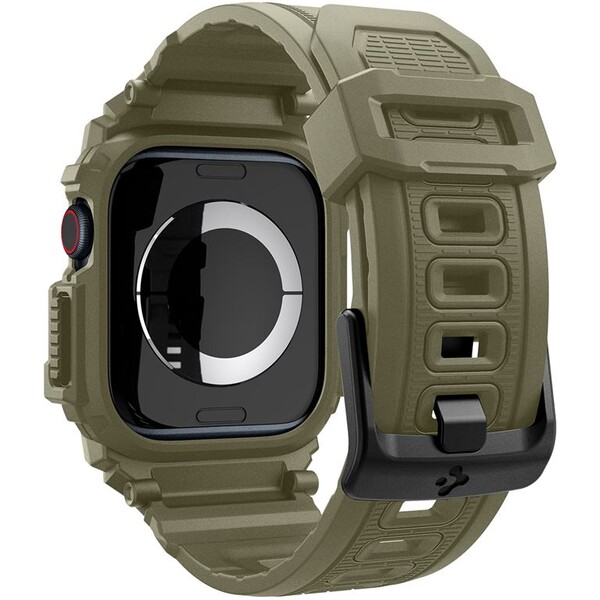 Spigen-Rugged-Armor-Pro-reminek-s-pouzdrem-Apple-Watch-10-11-46mm-zeleny