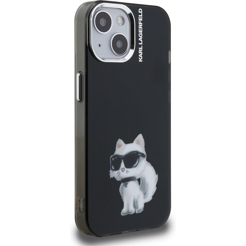 Karl-Lagerfeld-IML-Aquarelle-Choupette-kryt-iPhone-15-cerny