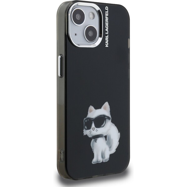 Karl-Lagerfeld-IML-Aquarelle-Choupette-kryt-iPhone-15-cerny