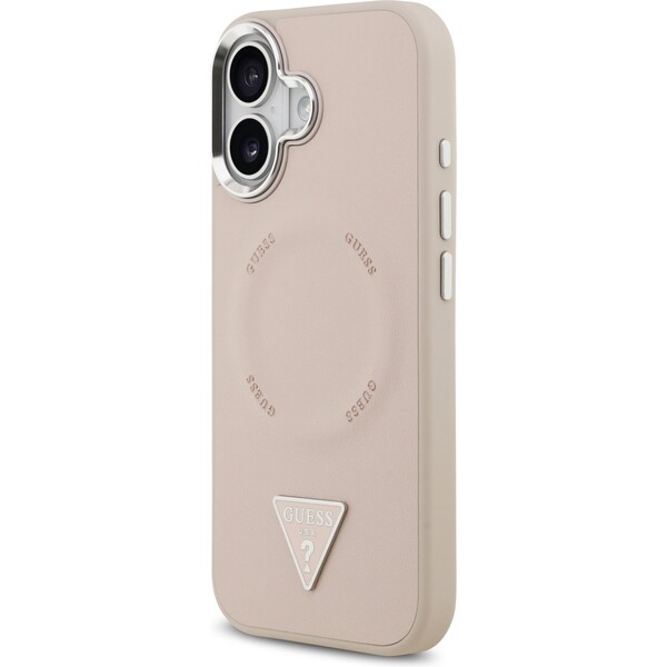 Guess-PU-Leather-Triangle-Logo-MagSafe-kryt-iPhone-17-ruzovy