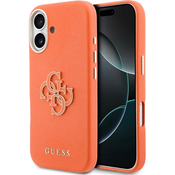 Guess-PU-Resin-Logo-kryt-iPhone-17-oranzovy