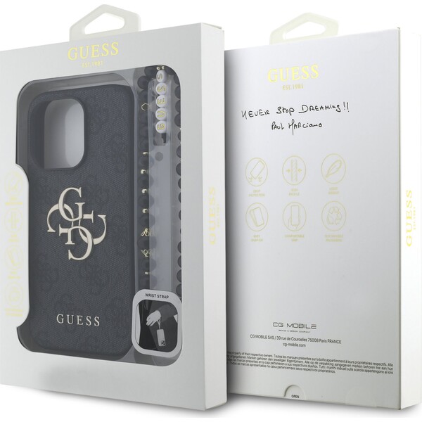 Guess-PU-4G-Metal-Logo-Strap-kryt-iPhone-15-Pro-Max-cerny