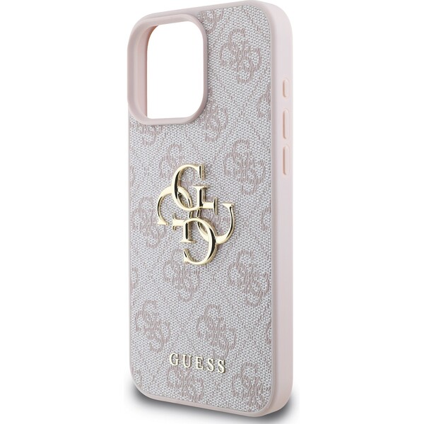 Guess-PU-4G-Metal-Logo-kryt-pro-iPhone-16-Pro-ruzovy