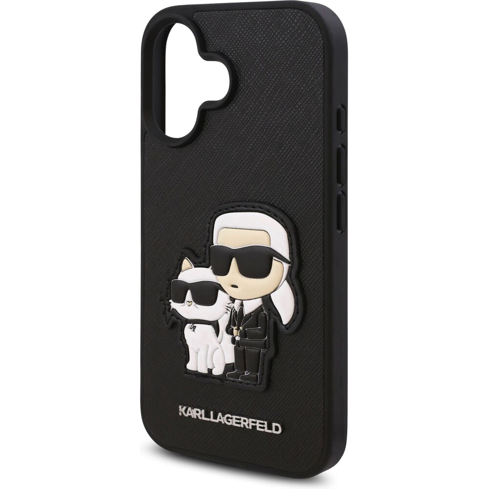 Karl-Lagerfeld-PU-Saffiano-Karl-and-Choupette-kryt-pro-iPhone-16-cerny