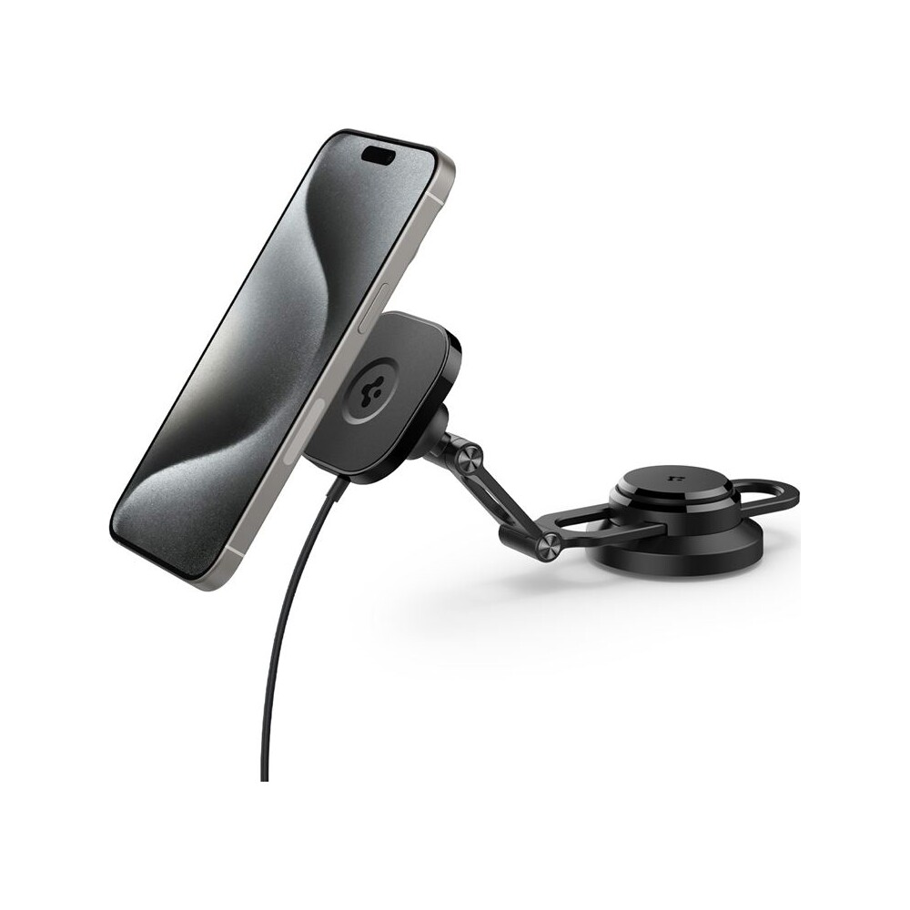 Spigen-OneTap-Pro-3-Wireless-Car-Charger-MagSafe-drzak-s-nabijenim-na-displej-Tesla