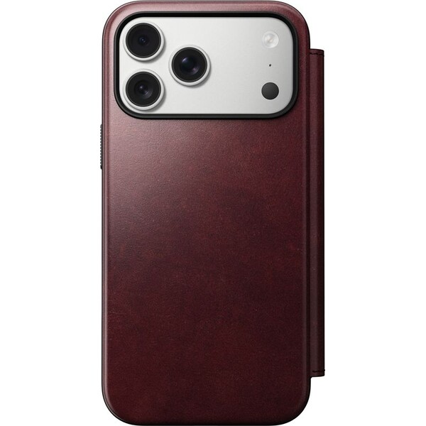 Nomad-Modern-Leather-Folio-Horween-MagSafe-kozene-pouzdro-iPhone-17-Pro-Max-Burgundy