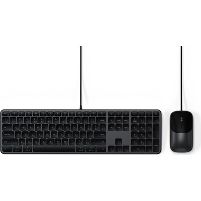 Satechi Slim CLX3 Wired Combo klávesnice a myš (US English) vesmírně černá