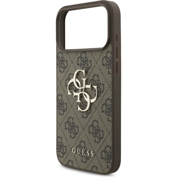 Guess-PU-4G-Metal-Logo-kryt-iPhone-17-Pro-Max-hnedy