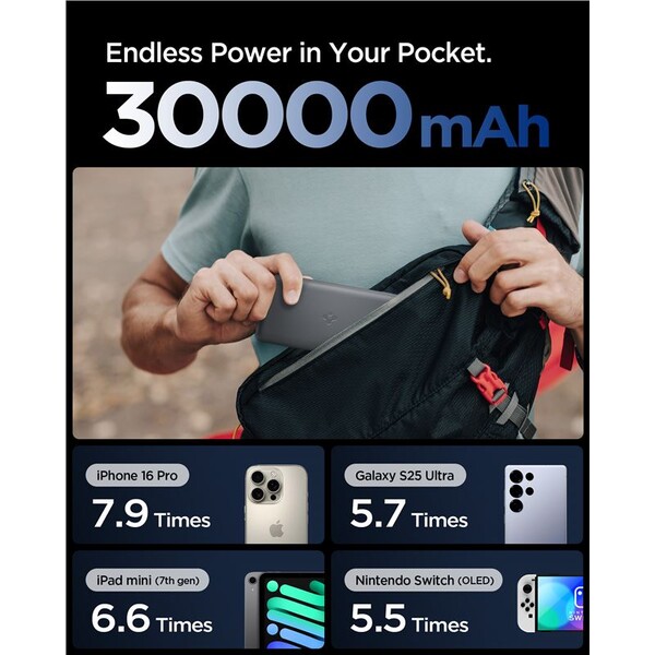 Spigen-Essential-powerbanka-30000mAh-30W-seda-EA3030-
