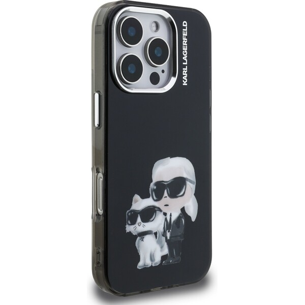 Karl-Lagerfeld-IML-Aquarelle-Karl-and-Choupette-kryt-iPhone-16-Pro-cerny