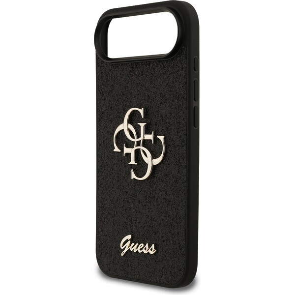 Guess-PU-Fixed-Glitter-4G-Metal-Logo-kryt-iPhone-Air-cerny