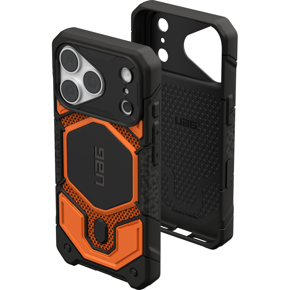 UAG-Monarch-Pro-MagSafe-Kevlar-kryt-iPhone-18-Pro-17-Pro-oranzovy
