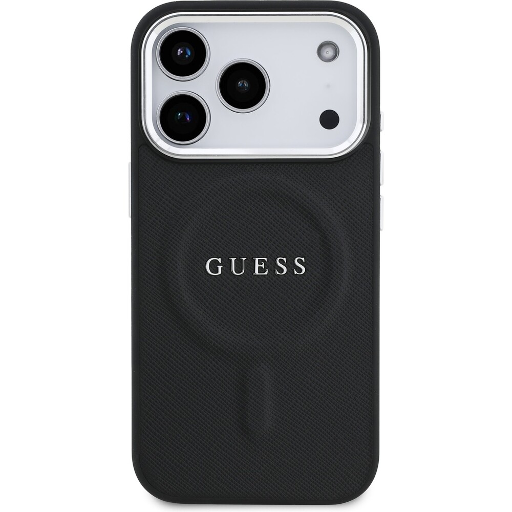 Guess-PU-Saffiano-MagSafe-kryt-iPhone-17-Pro-cerny