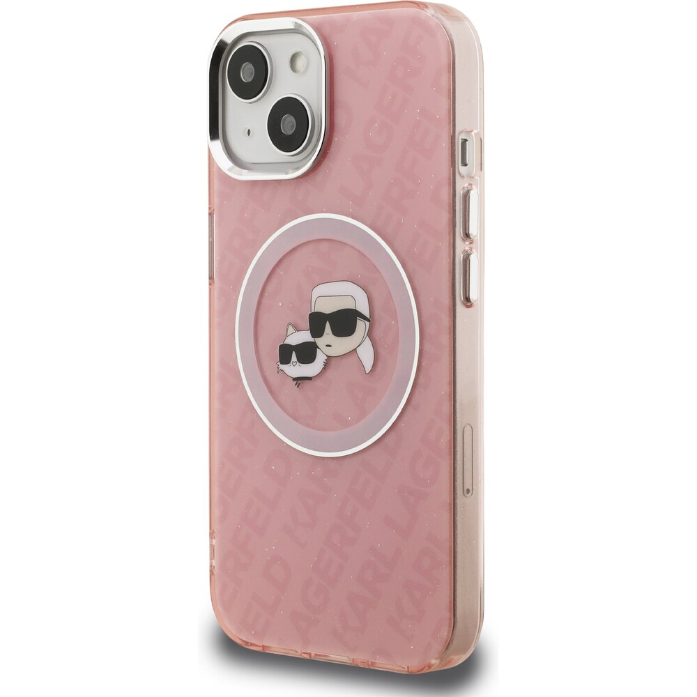 Karl-Lagerfeld-IML-K-CH-Heads-Repeated-Logo-MagSafe-kryt-iPhone-15-ruzovy
