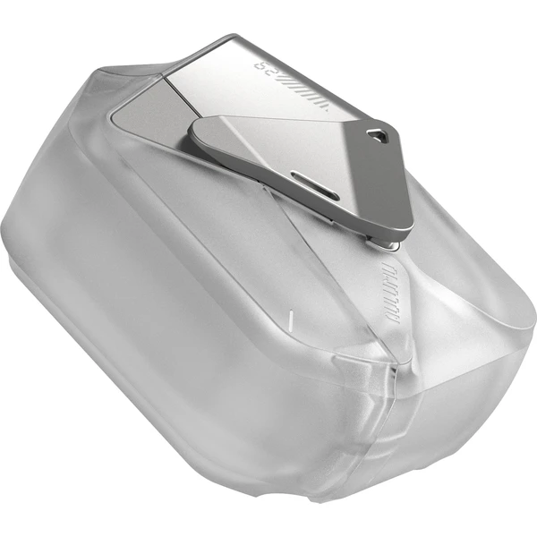 Aulumu-A29-Geometric-Case-pouzdro-AirPods-4-Translucent-White