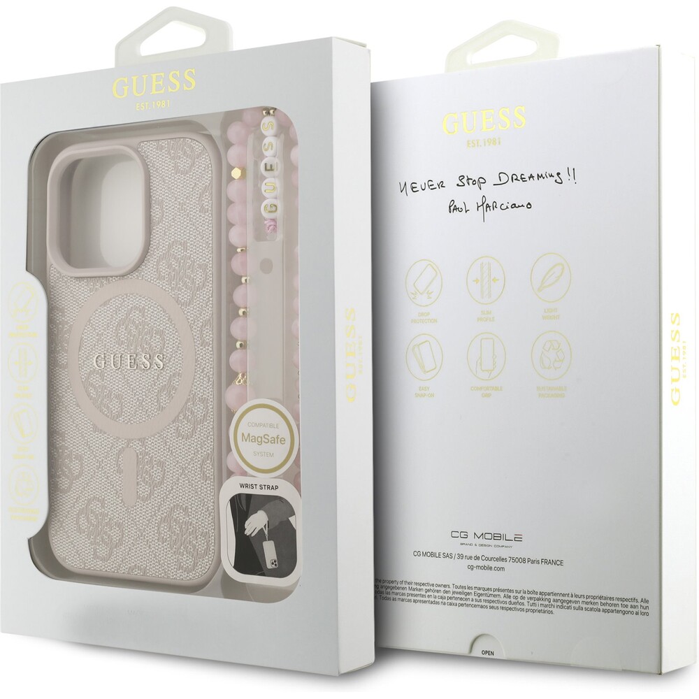 Guess-PU-Leather-4G-Colored-Ring-Strap-MagSafe-kryt-iPhone-16-Pro-Max-ruzovy
