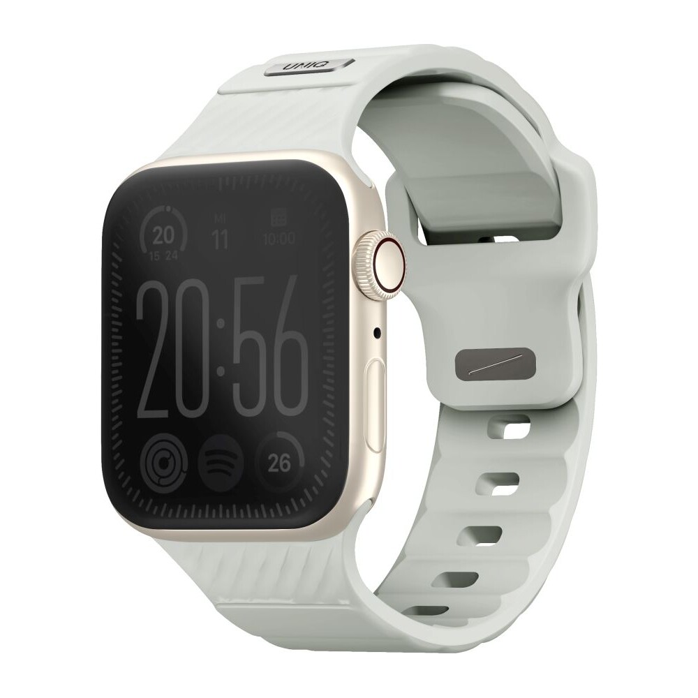 UNIQ-Stride-FKM-Rubber-vodeodolny-reminek-Apple-Watch-41-40-38mm-bily-svitici