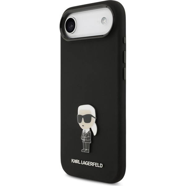 Karl-Lagerfeld-Liquid-Silicone-Metal-Ikonik-kryt-iPhone-Air-cerny