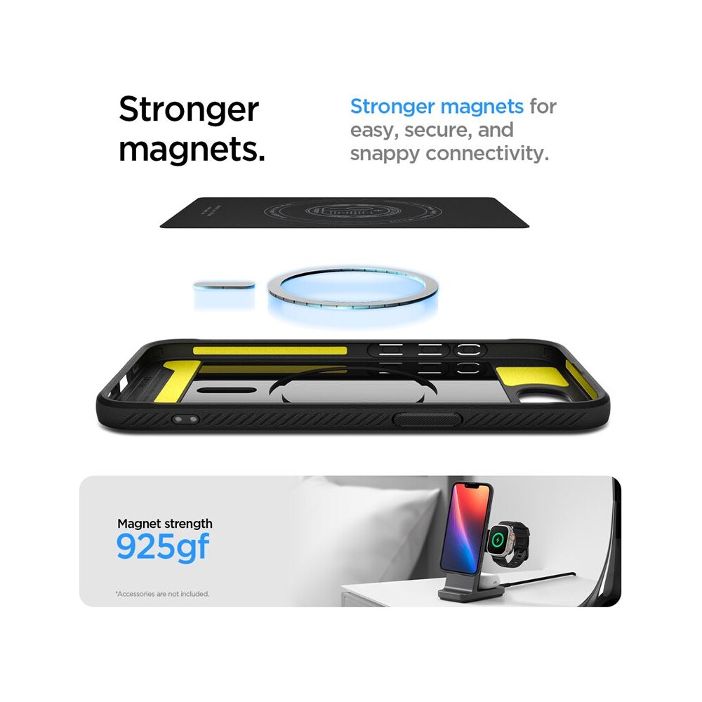 Spigen-Rugged-Armor-MagSafe-kryt-iPhone-17e-16e-matne-cerny