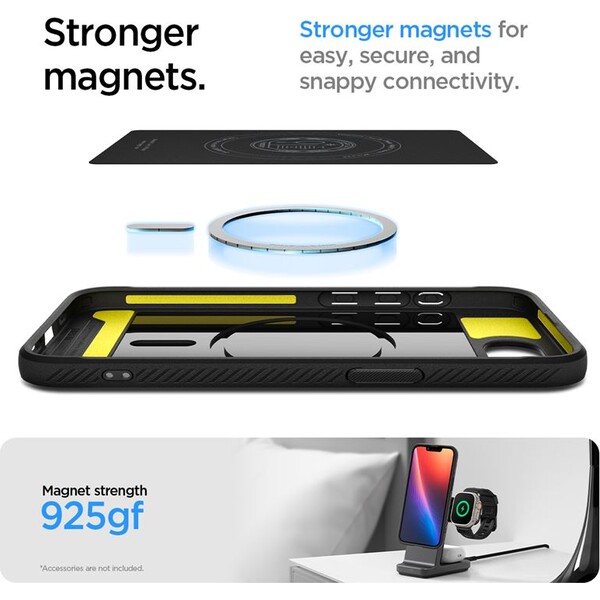 Spigen-Rugged-Armor-MagSafe-kryt-iPhone-17e-16e-matne-cerny