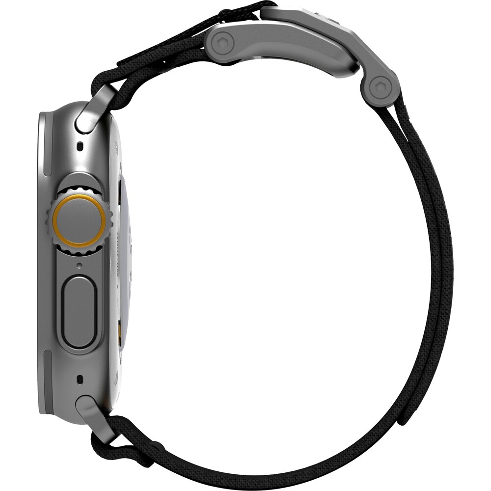Aulumu-A11-Mag-Buckle-Slim-reminek-Apple-Watch-49-46-45-44-42mm-Silver-Buckle-Black-Strap