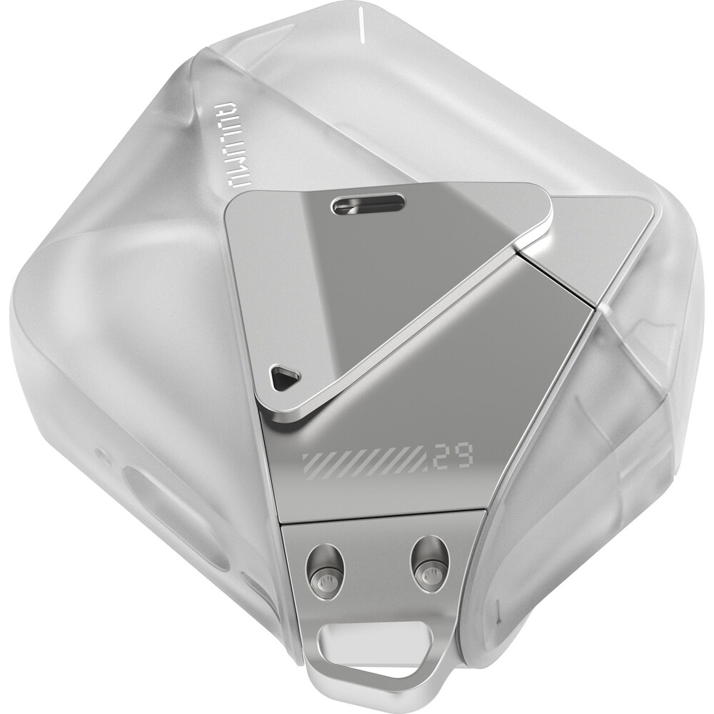 Aulumu-A29-Geometric-Case-pouzdro-AirPods-4-Translucent-White
