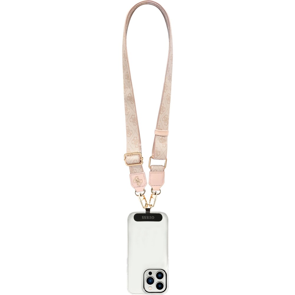 Guess-Crossbody-popruh-PU-4G-Metal-Logo-ruzovy