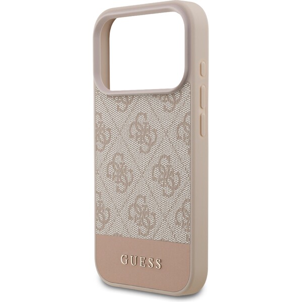 Guess-PU-4G-Stripe-Zadni-Kryt-pro-iPhone-17-Pro-ruzovy
