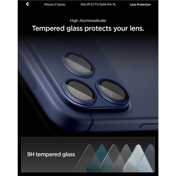 Spigen-Glass-tR-EZ-Fit-Optik-Pro-XL-sklo-na-fotoaparat-iPhone-17-Pro-tmave-modre