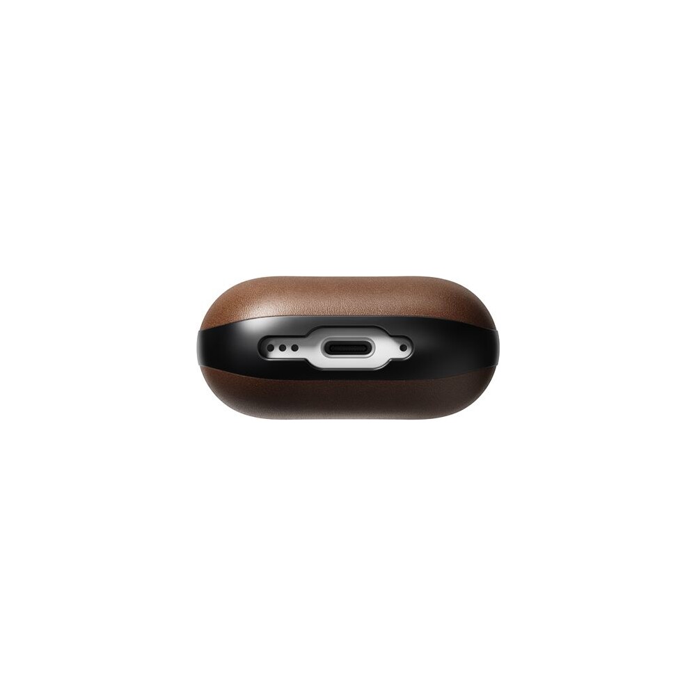 Nomad-Modern-Leather-pouzdro-Apple-Airpods-4-tmave-hnede