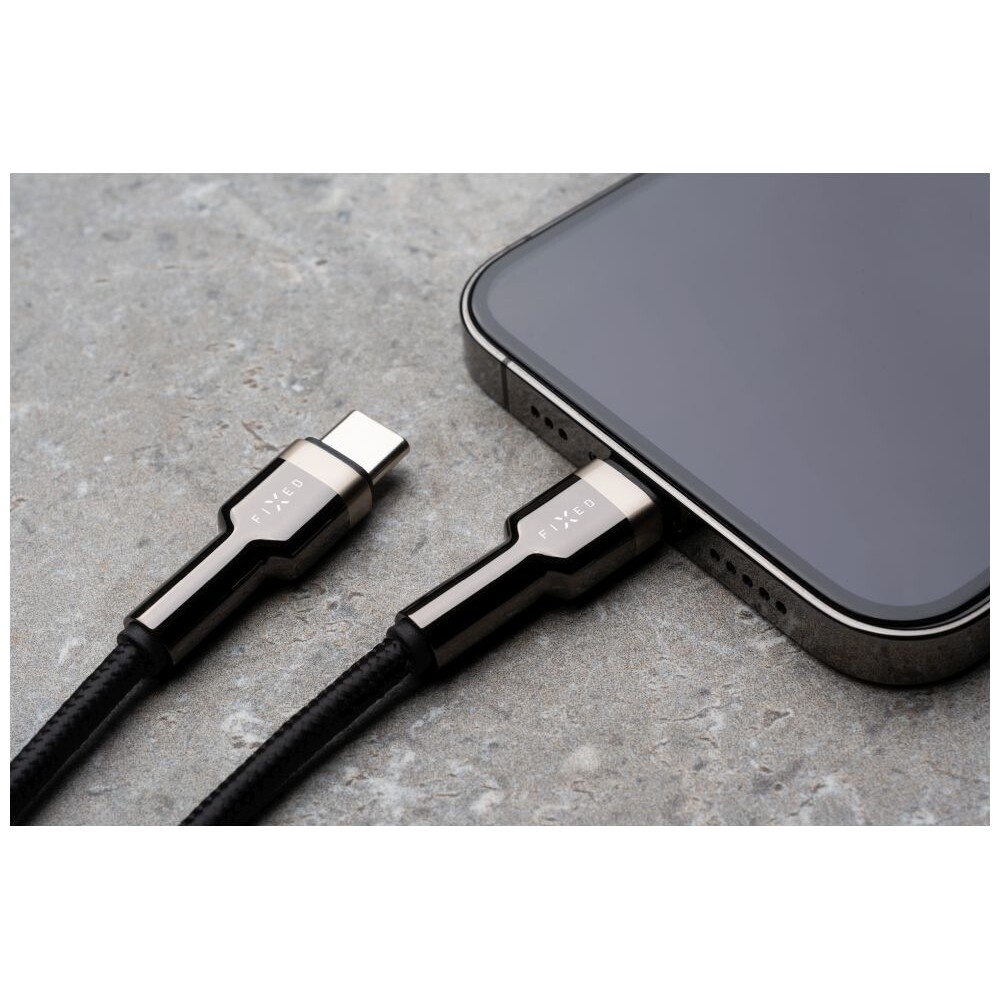 FIXED-USB-C-USB-C-napajeci-kabel-100W-2m-cerny
