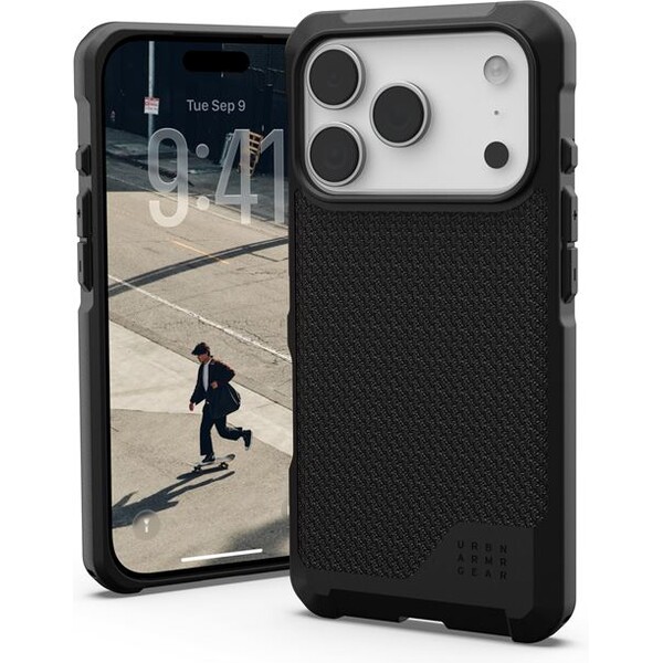 UAG-Metropolis-LT-Magsafe-Kevlar-kryt-iPhone-17-Pro-cerny