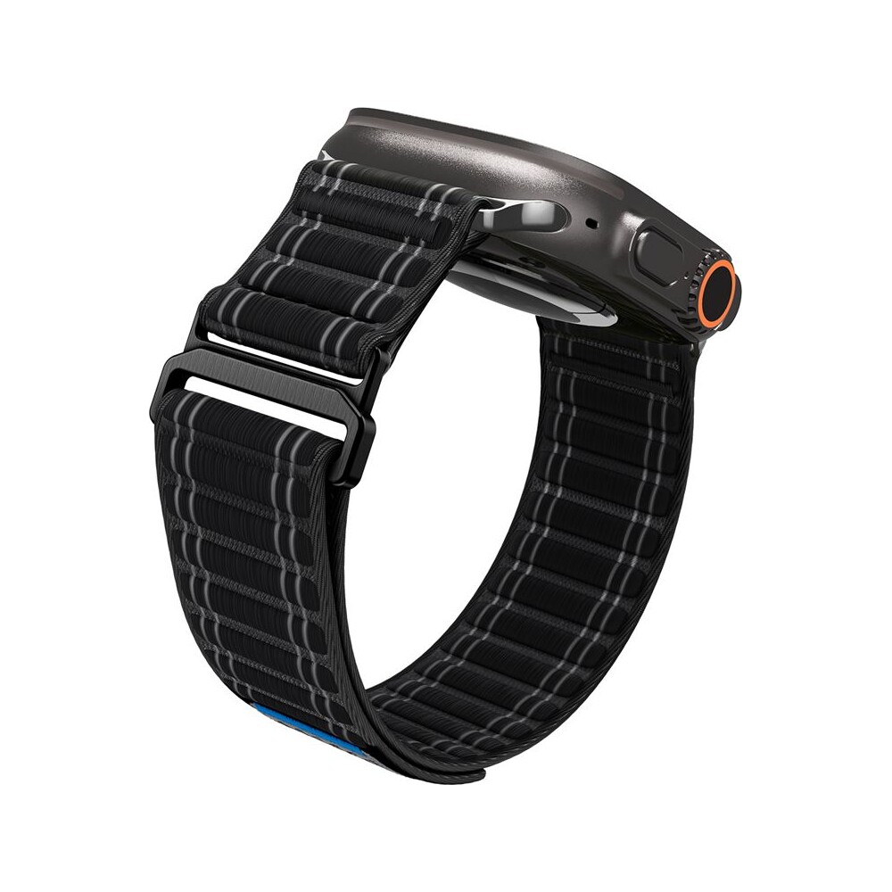 Spigen-Fabric-Band-reminek-hook-and-loop-Apple-Watch-49-46-45-44mm-cerny