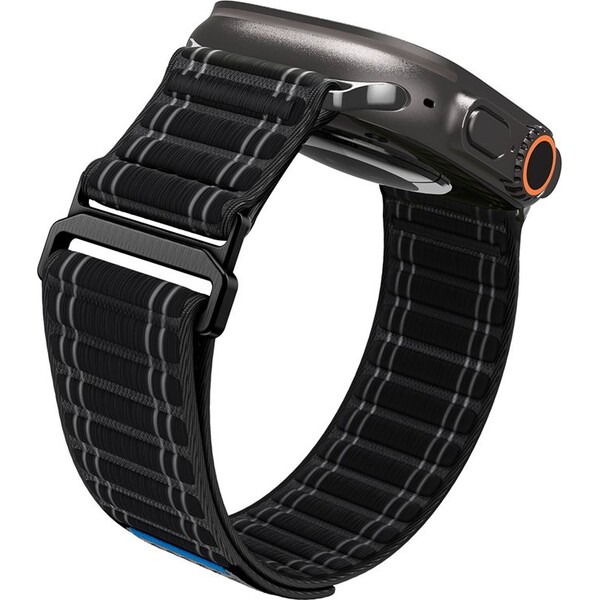 Spigen-Fabric-Band-reminek-hook-and-loop-Apple-Watch-49-46-45-44mm-cerny