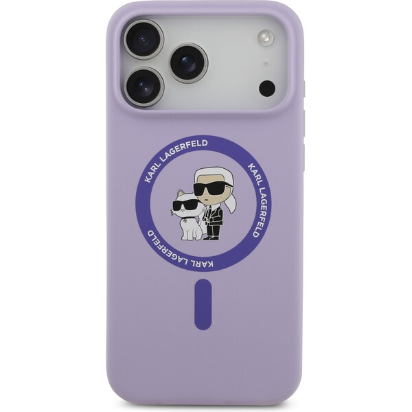 Karl-Lagerfeld-Liquid-Silicone-Karl-and-Choupette-MagSafe-kryt-iPhone-17-Pro-Max-fialovy