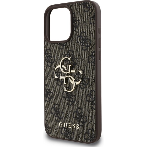 Guess-PU-4G-Metal-Logo-kryt-pro-iPhone-16-Pro-hnedy