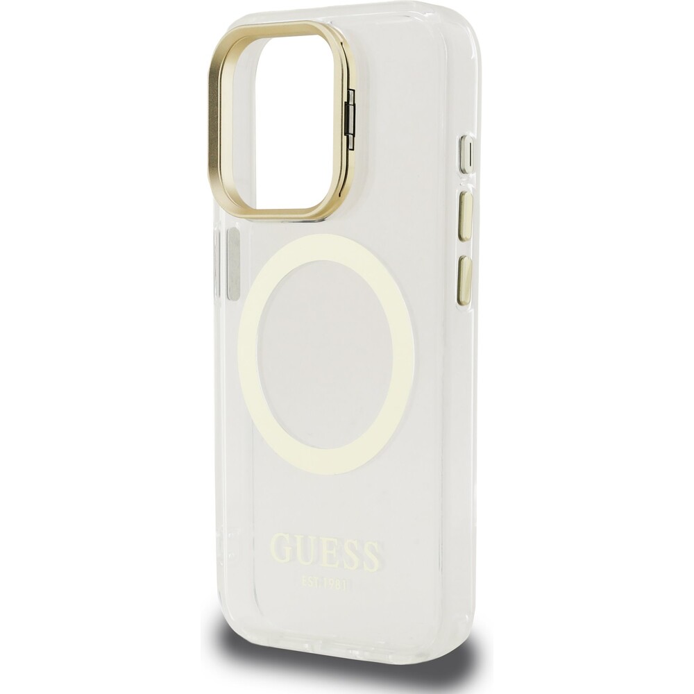 Guess-IML-Gold-Outline-Stand-Camera-Frame-MagSafe-kryt-iPhone-15-Pro-ciry