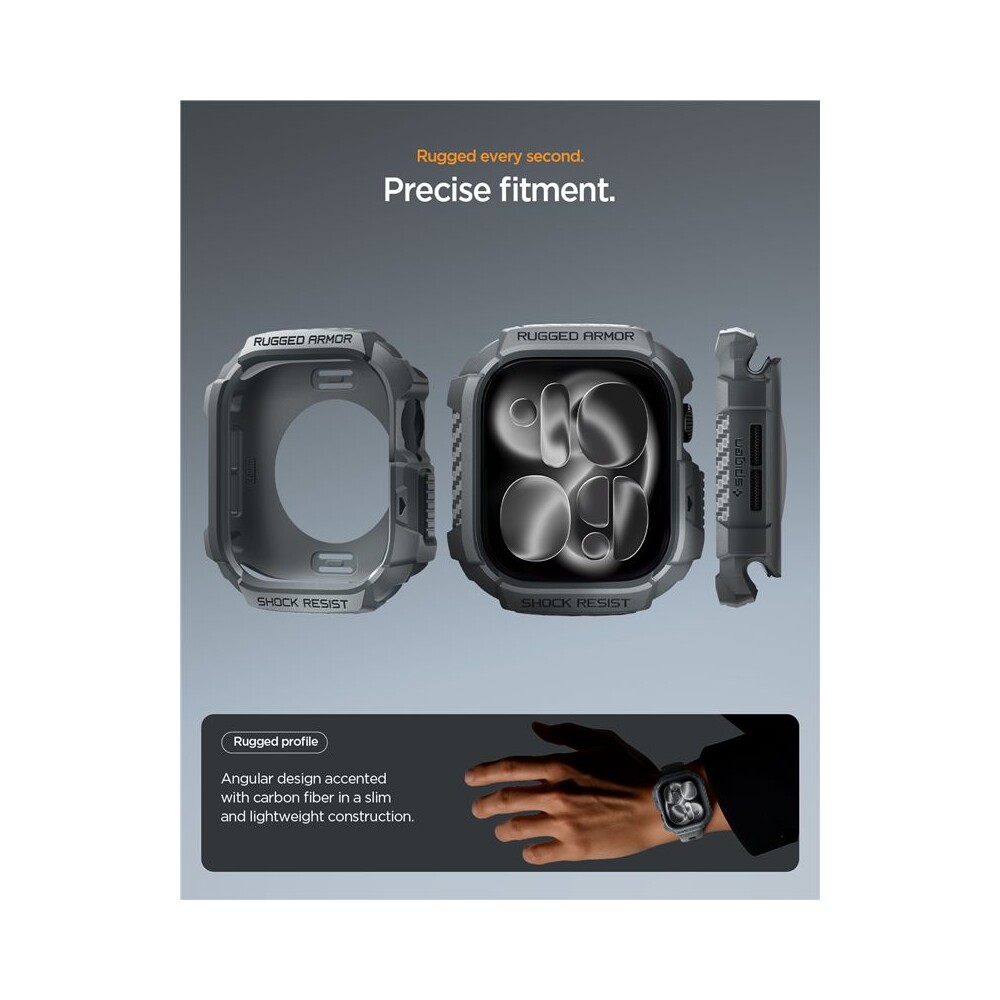 Spigen-Rugged-Armor-2-pouzdro-Apple-Watch-11-46mm-dark-gray